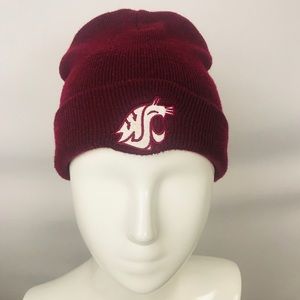 Cougars red beanie hat